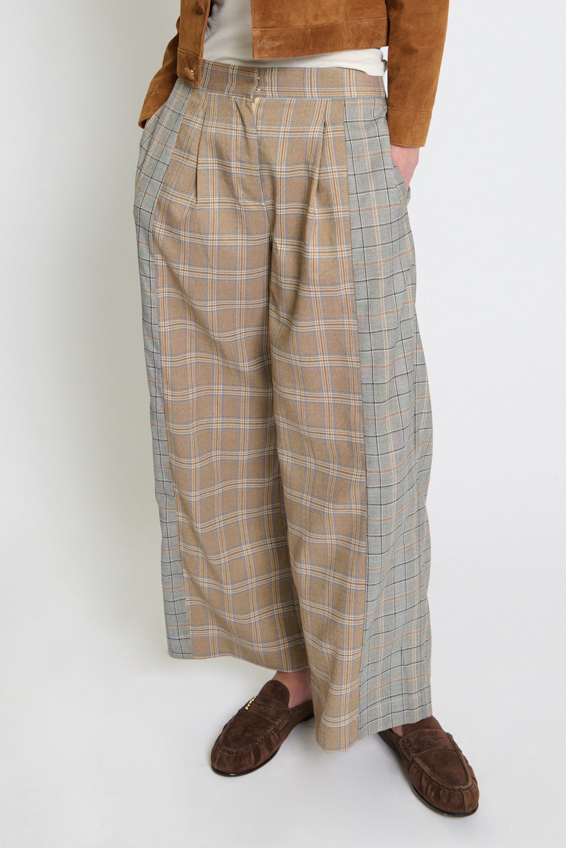 Sienna Mixed Plaid Trouser
