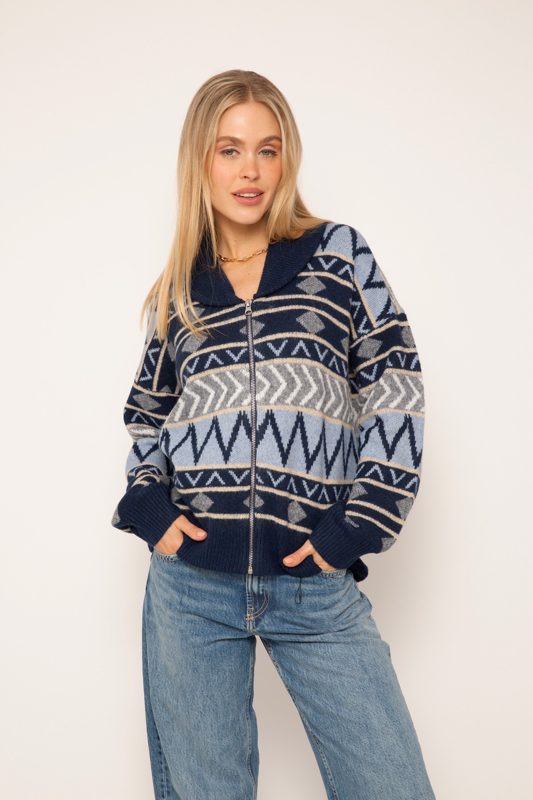 Arlo Fair Isle Sweater Bomber