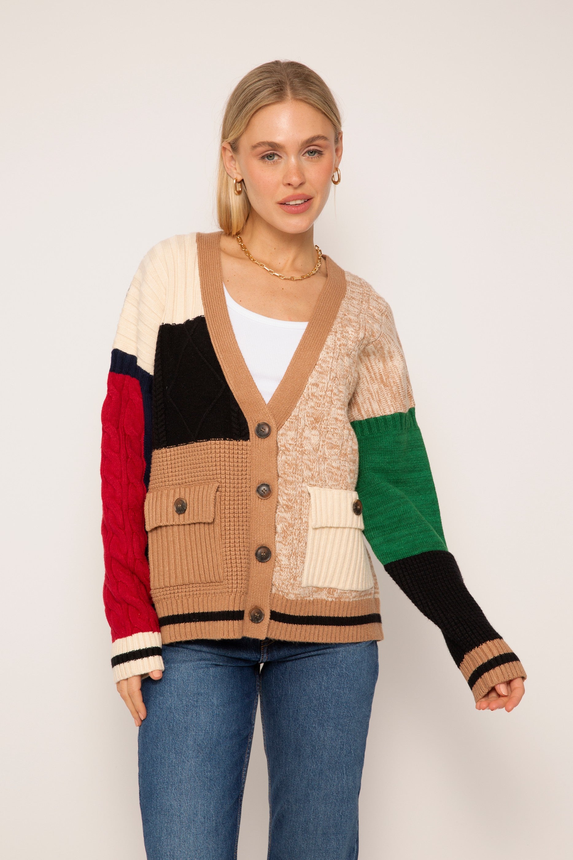 Goldie Mixed Stitch Cardigan