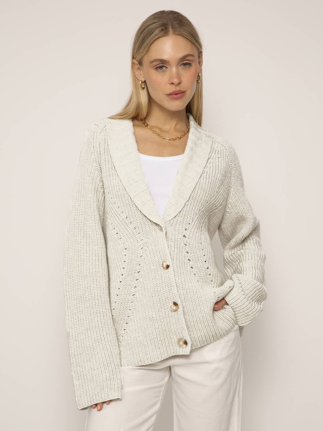 Rosette Engineered Pointelle Jacket