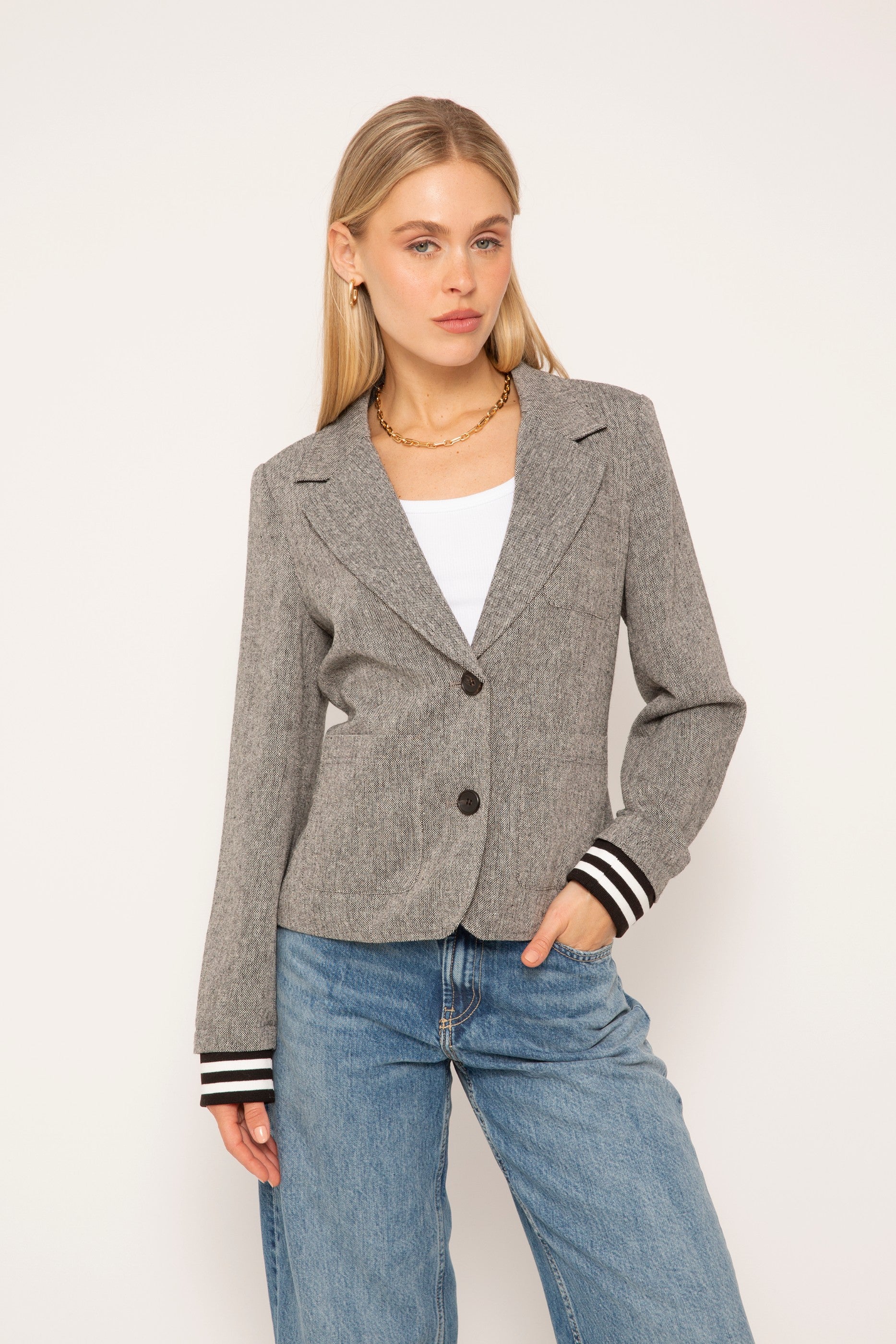 Odette Shrunken Donegal Tweed Jacket