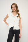 Tasha Sleeveless Chenille Cardi