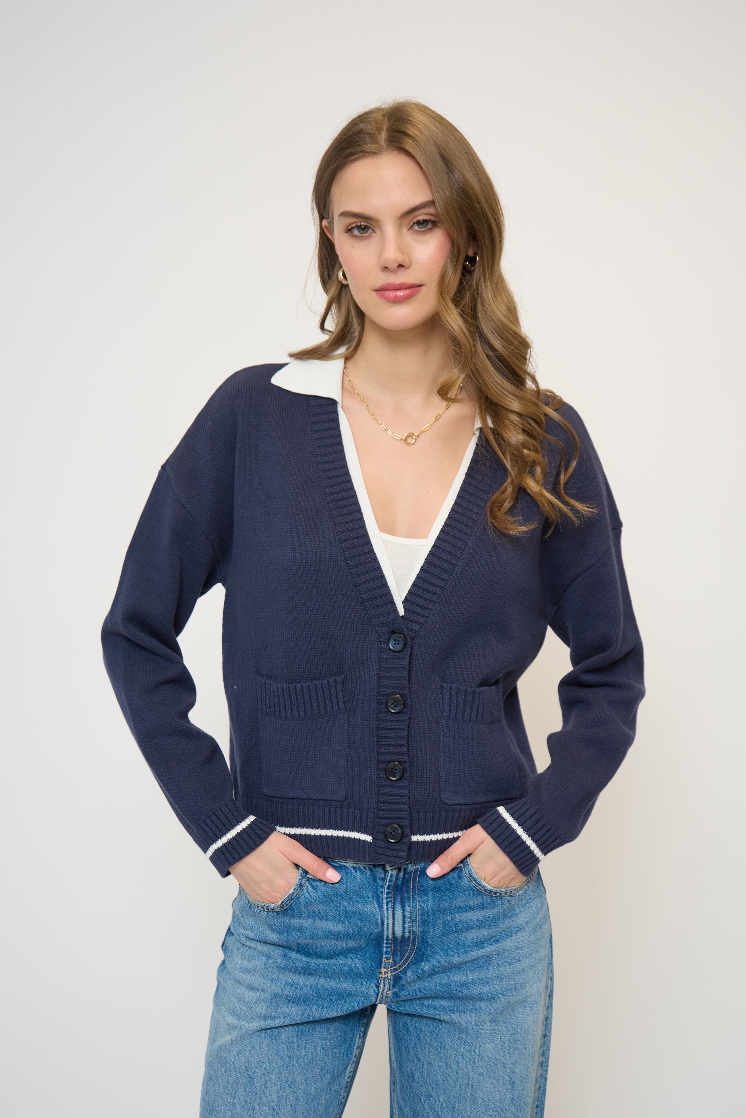 Franki Collared Twofor Cardi