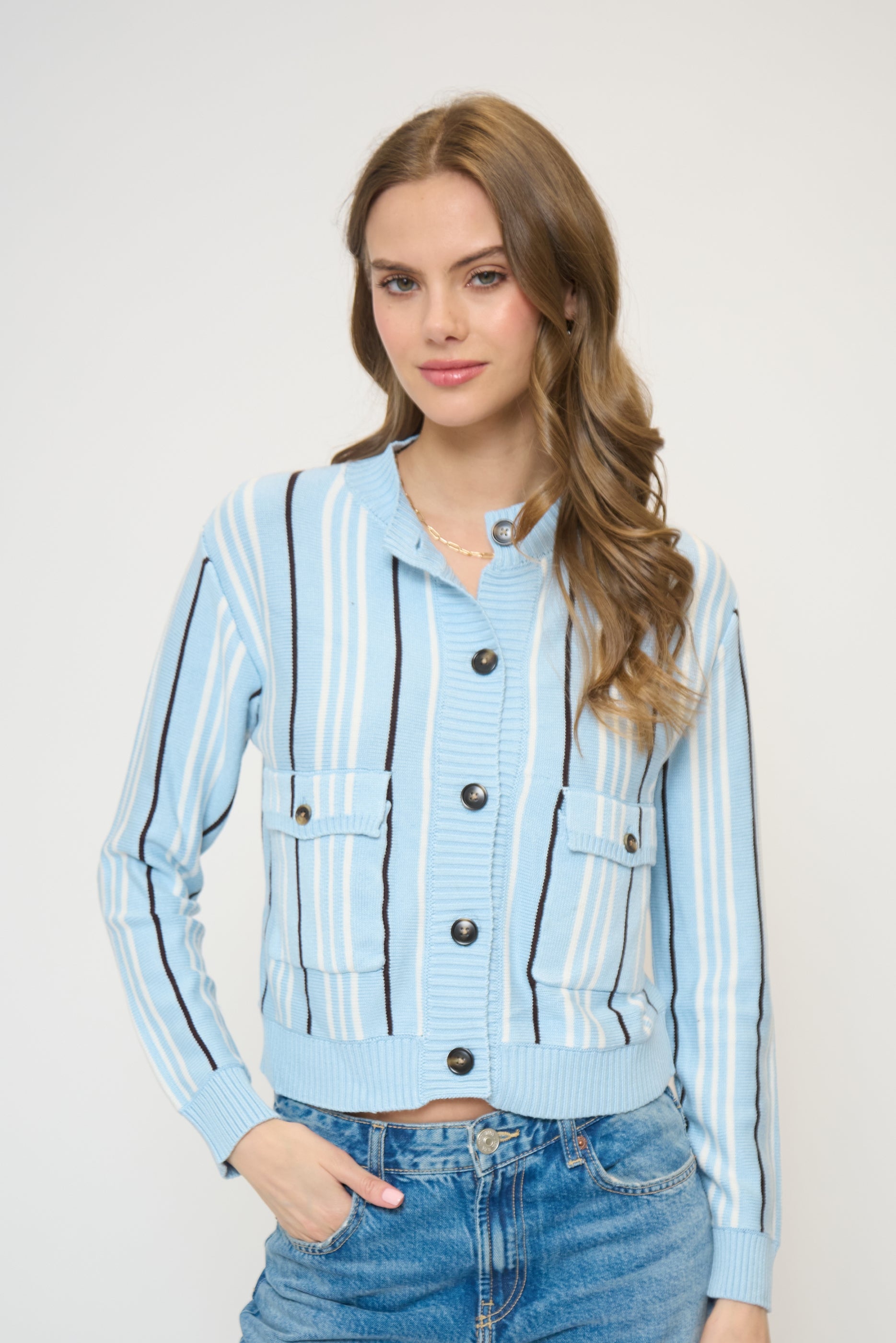 Alba Vertical Stripe Sweater