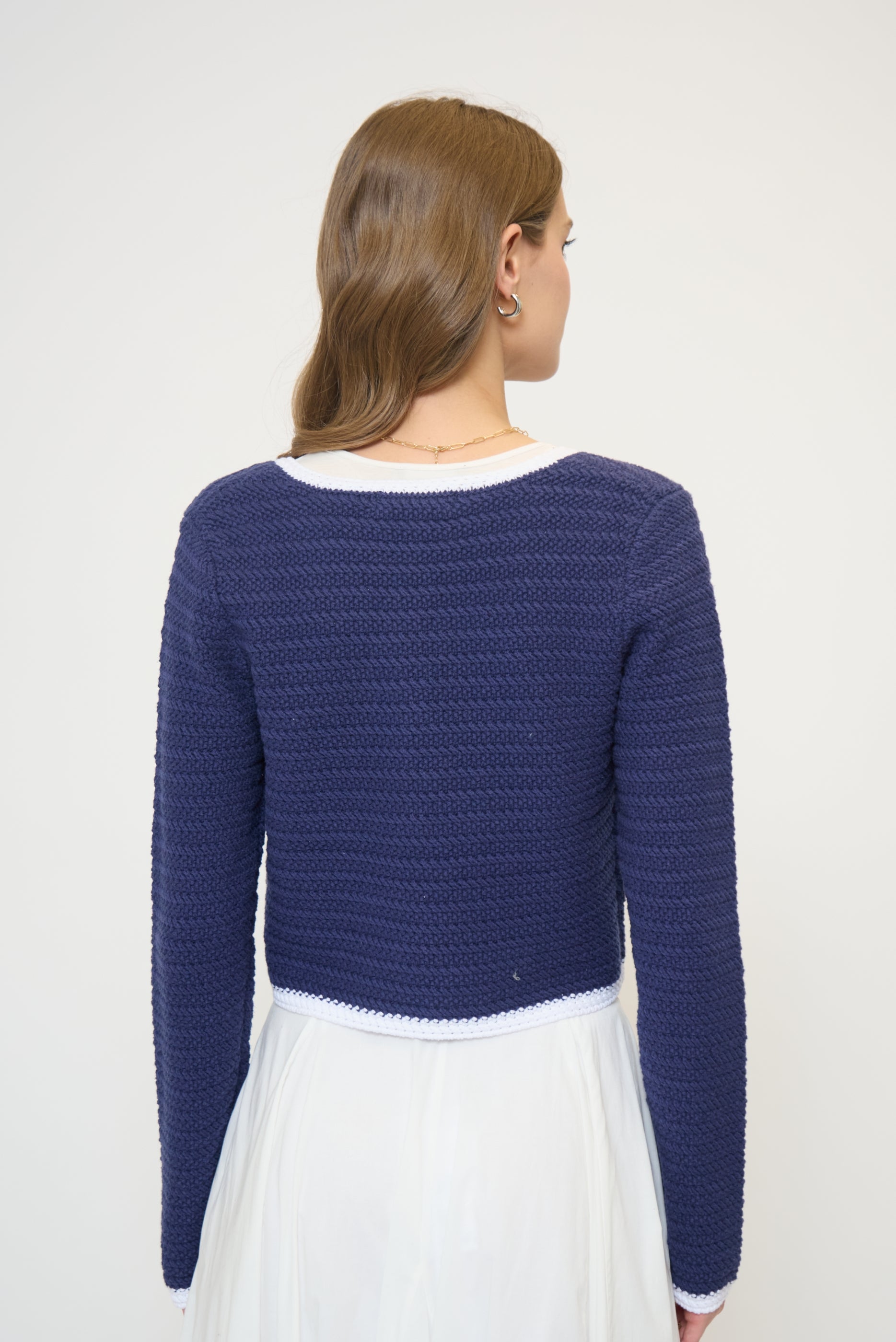 Wren Scallop Crochet Cardigan