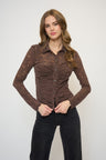 Stella Stretch Lace Buttondown