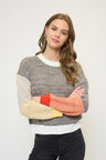 Maisie Bright Melanged Colorblocked Crew