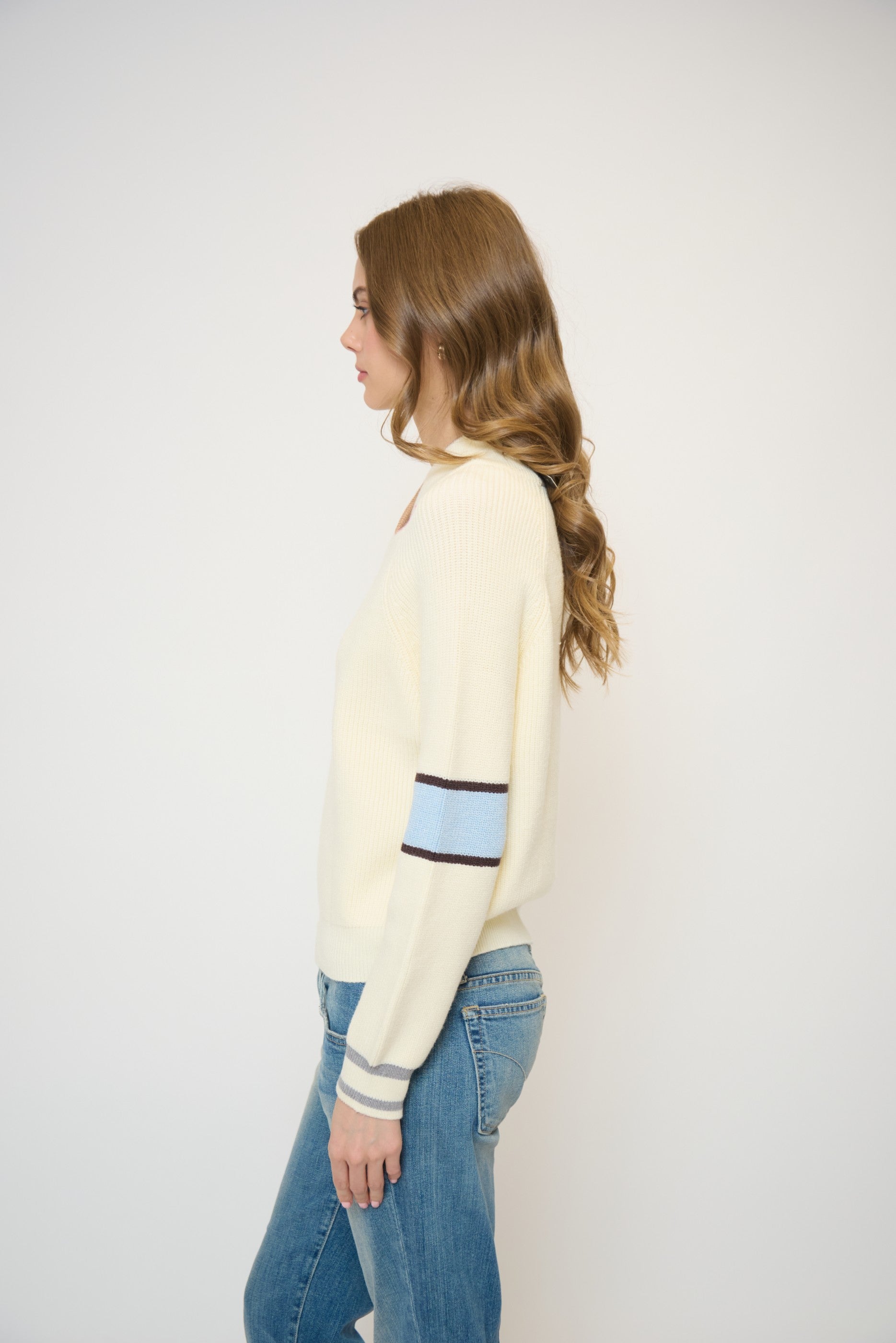 Parker Crossover Neck Sweater