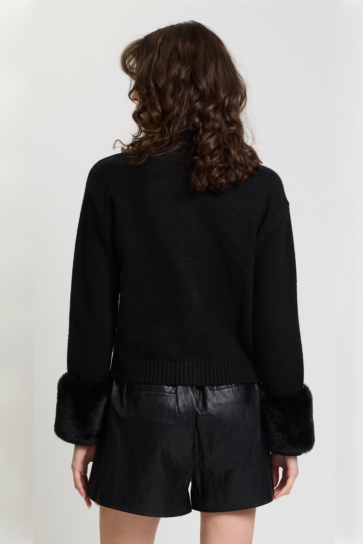 Lennox Fur Cuff Cardi