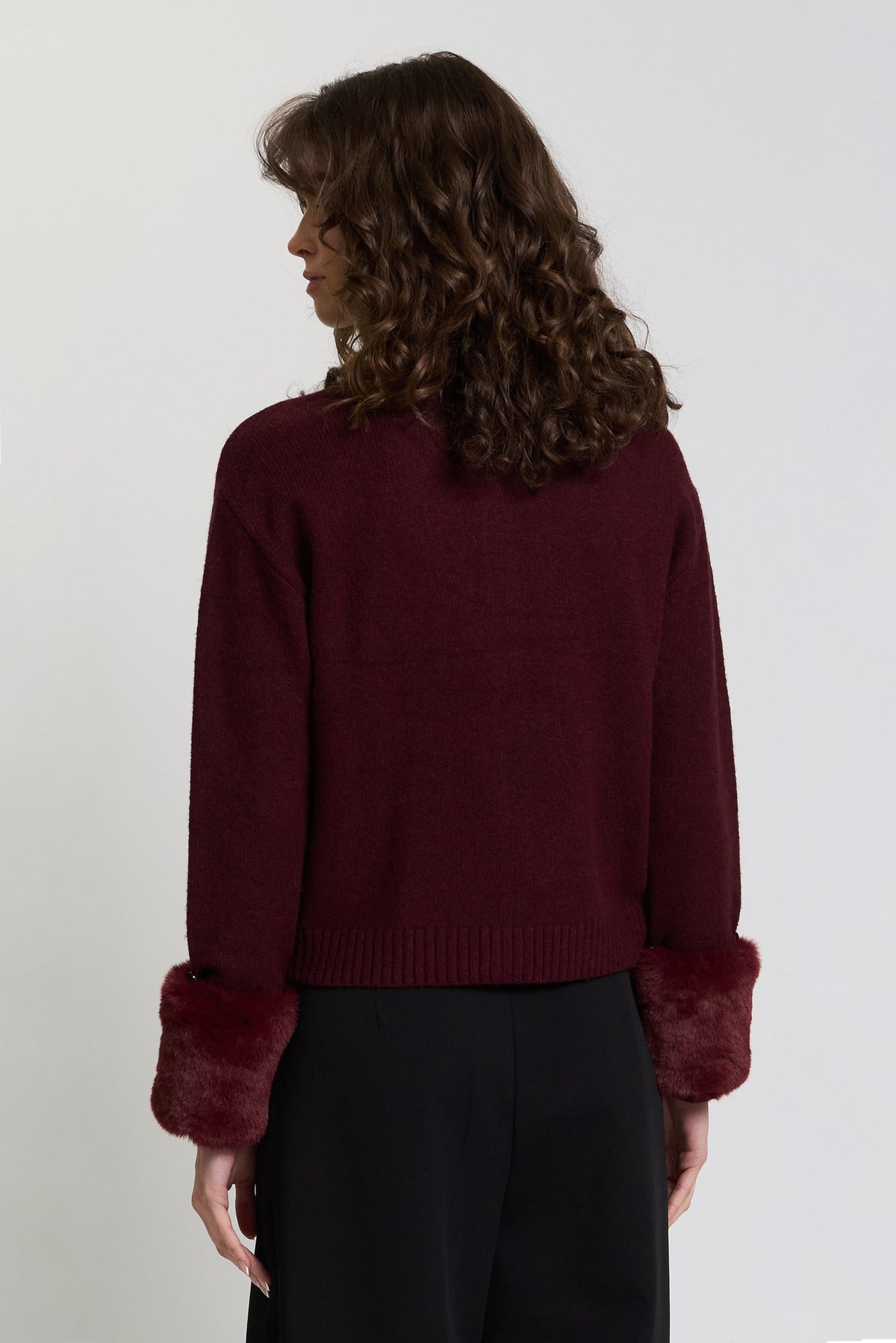 Lennox Fur Cuff Cardi