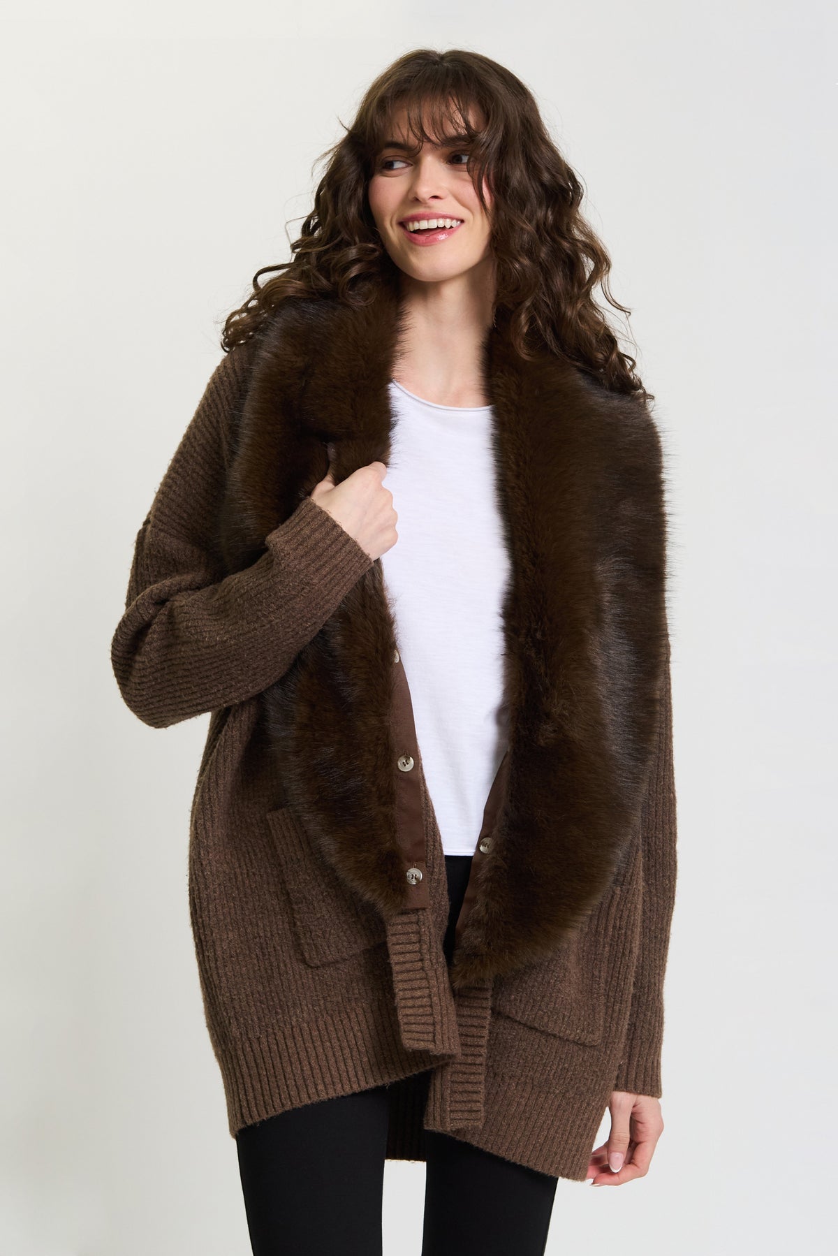 Lennox Fur Collar Duster