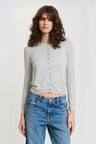 Preston Sheer Cardigan With Satin Buttons