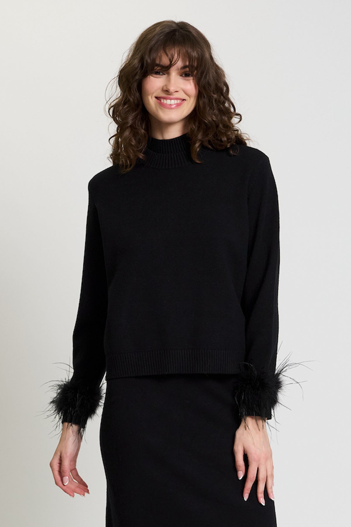 Blair Marabou Cuff Pullover