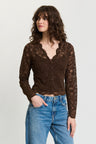 Dakota V-Neck Lace Cardigan
