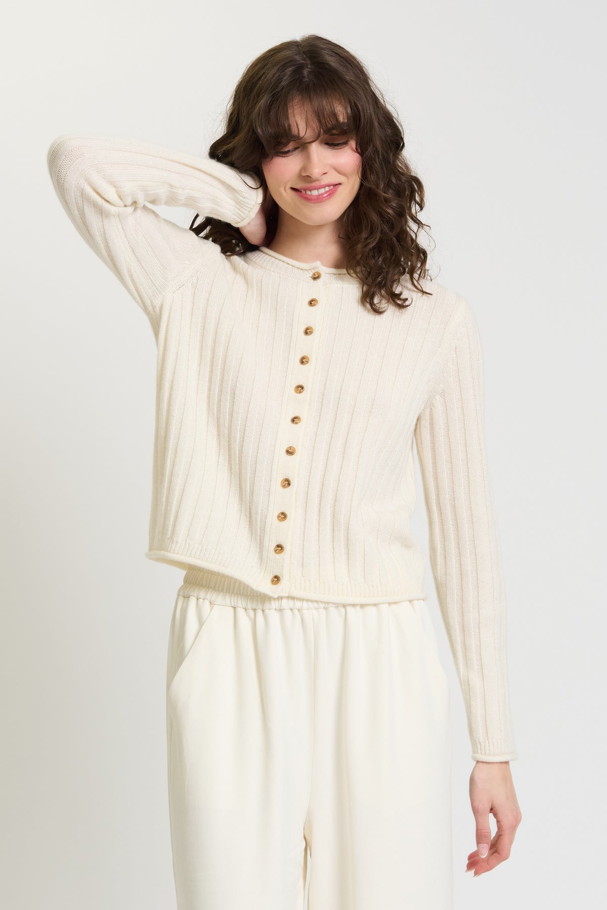 Jayce Cashmere Ribbed Baby Cardi