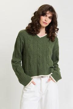 Jayce Cashmere High V Cable