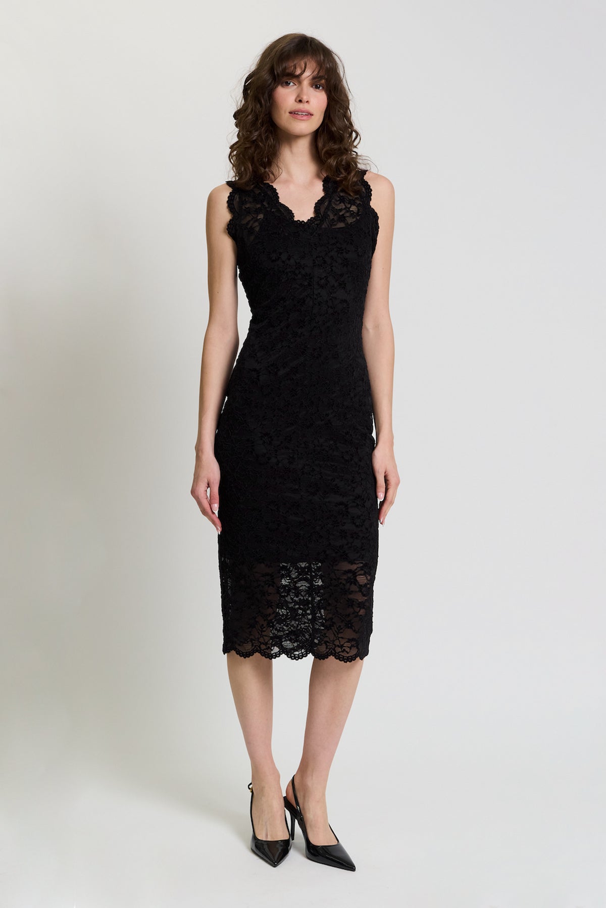 Dakota Stretch Lace Halter Dress