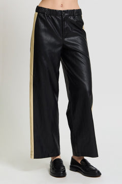 Raye Vegan Leather Button Pants