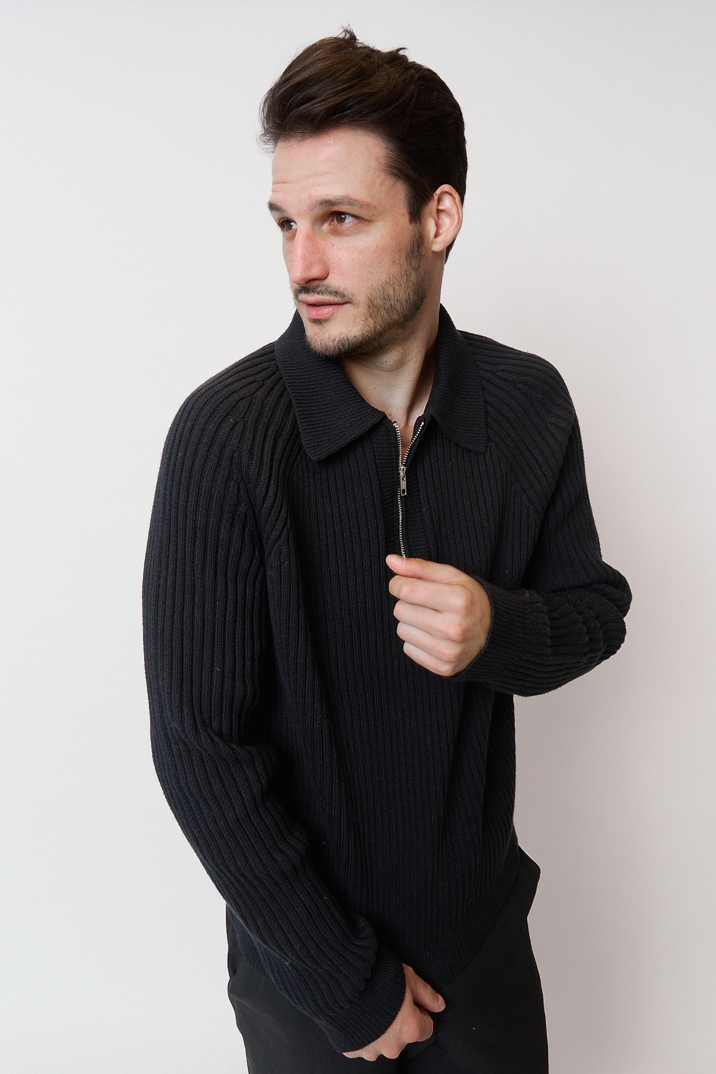 Oversized Chunky 3/4 Zip