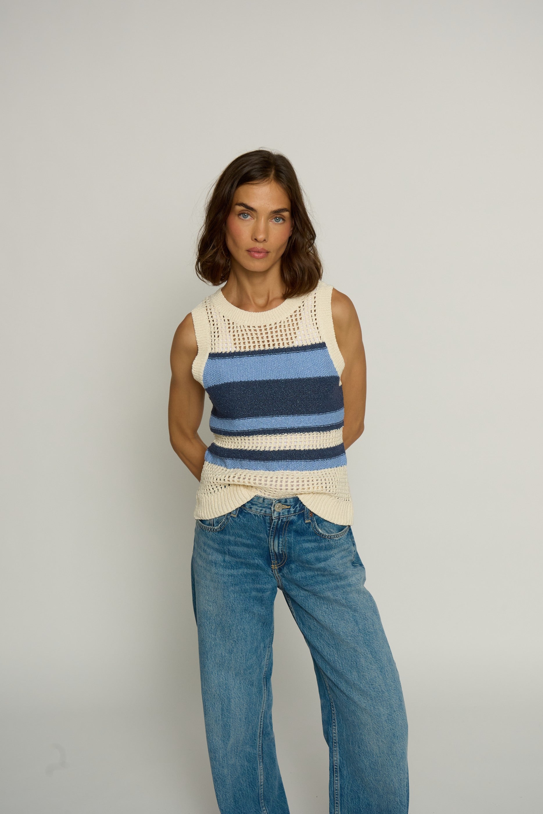 Textured Stripe Tank