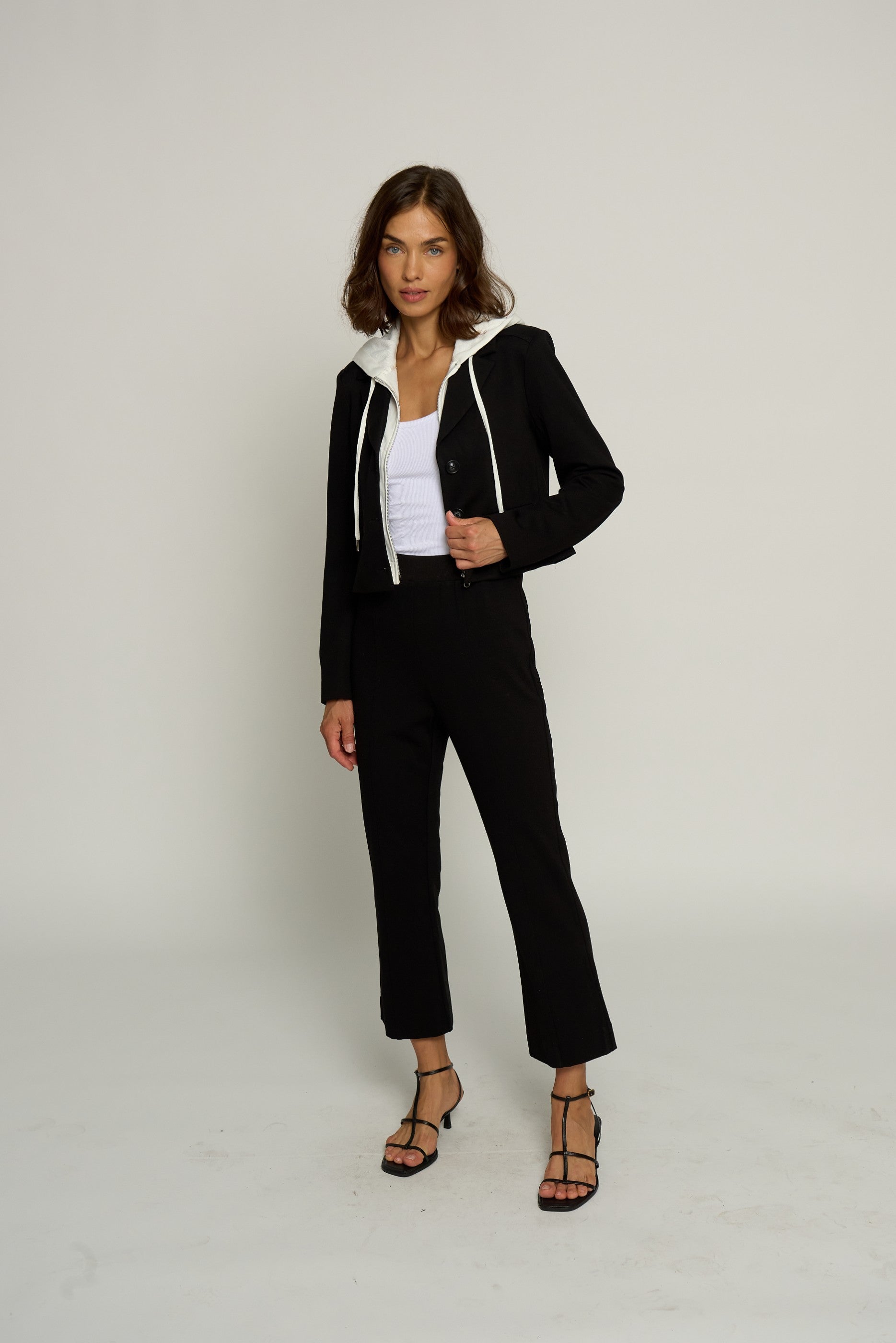 Cropped Fitted Dickey Jacket