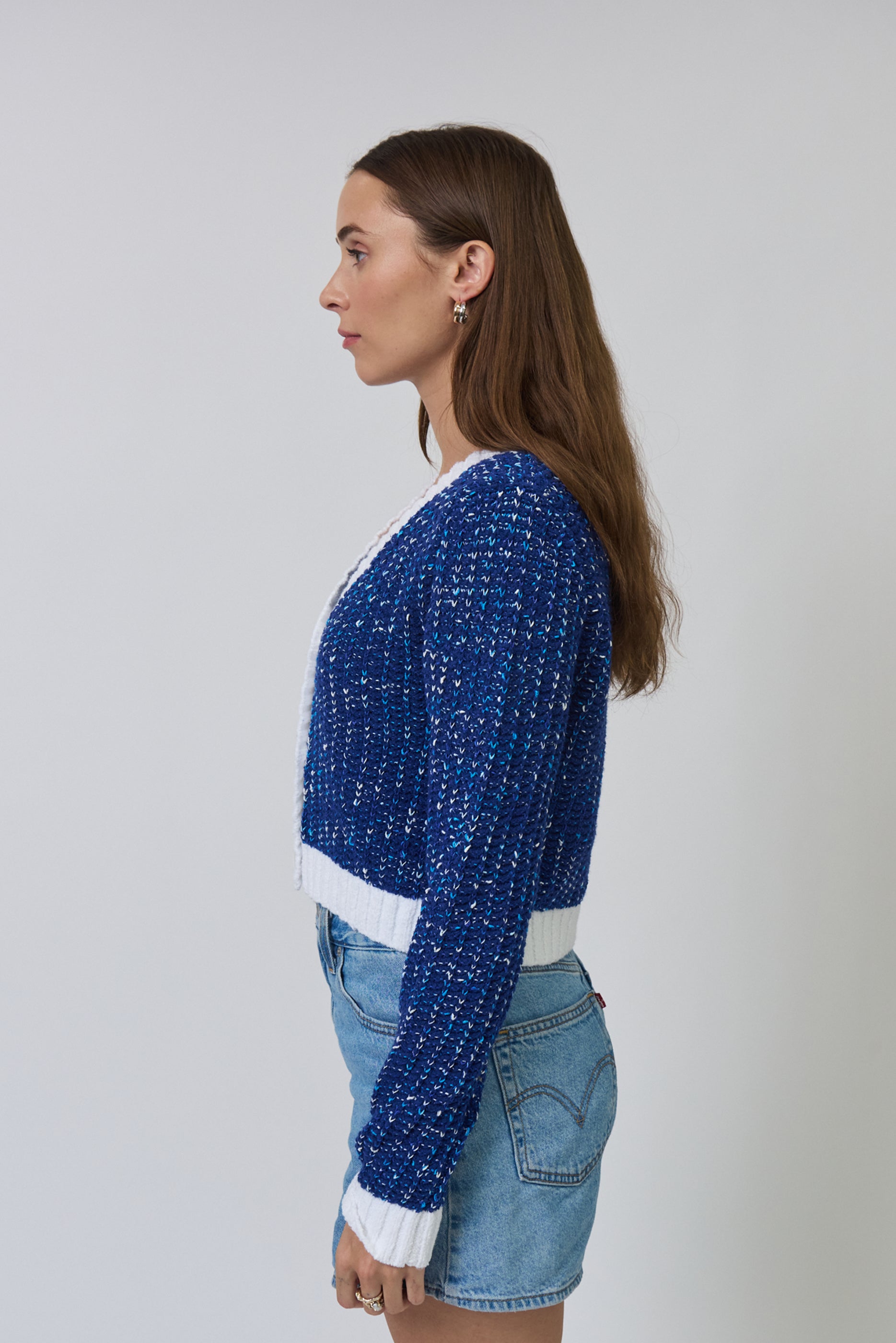 Allie Cropped Chunky Cardigan