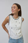 Jaden Embroidered Cable Shell