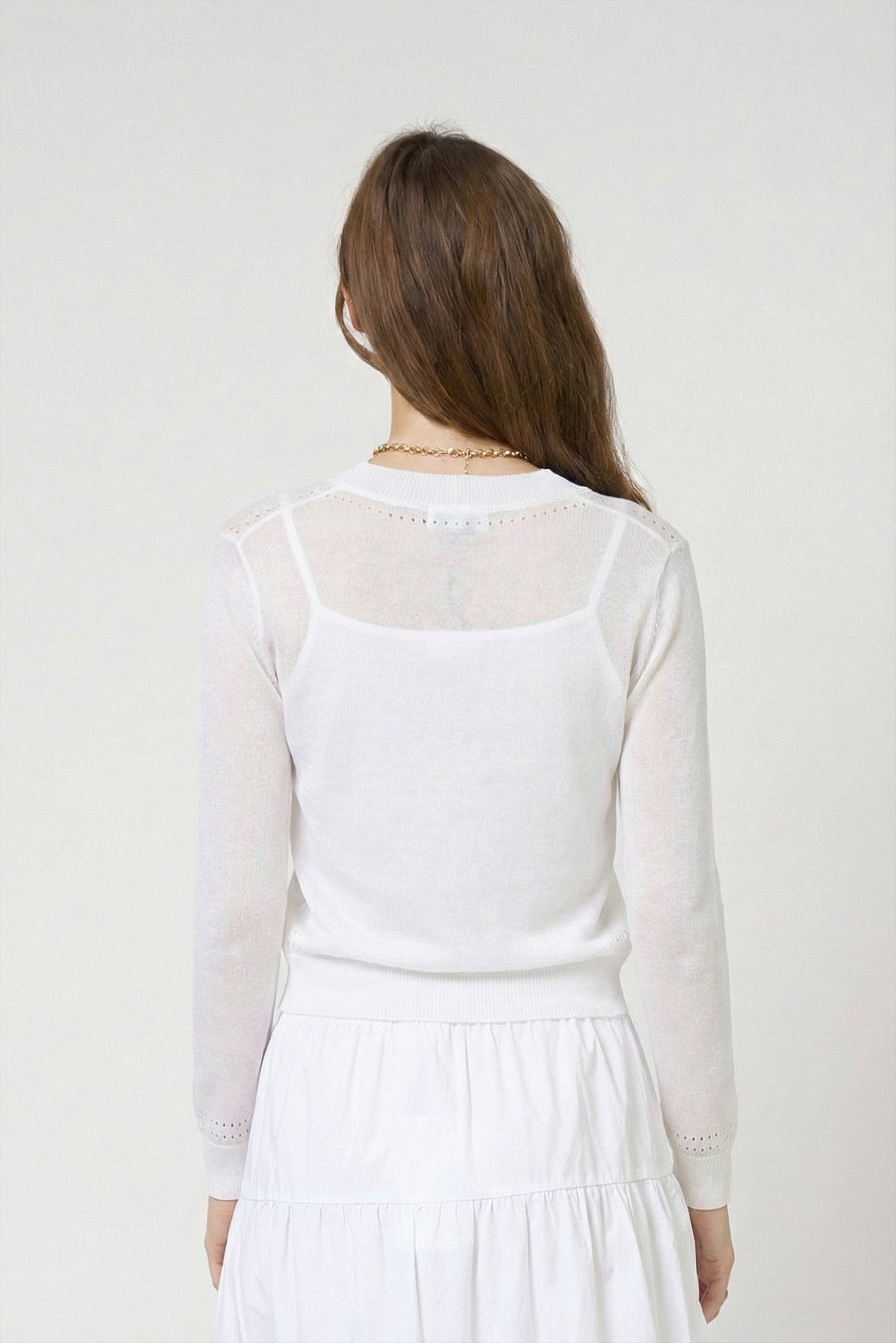 Serena Sheer Pointelle Cardigan