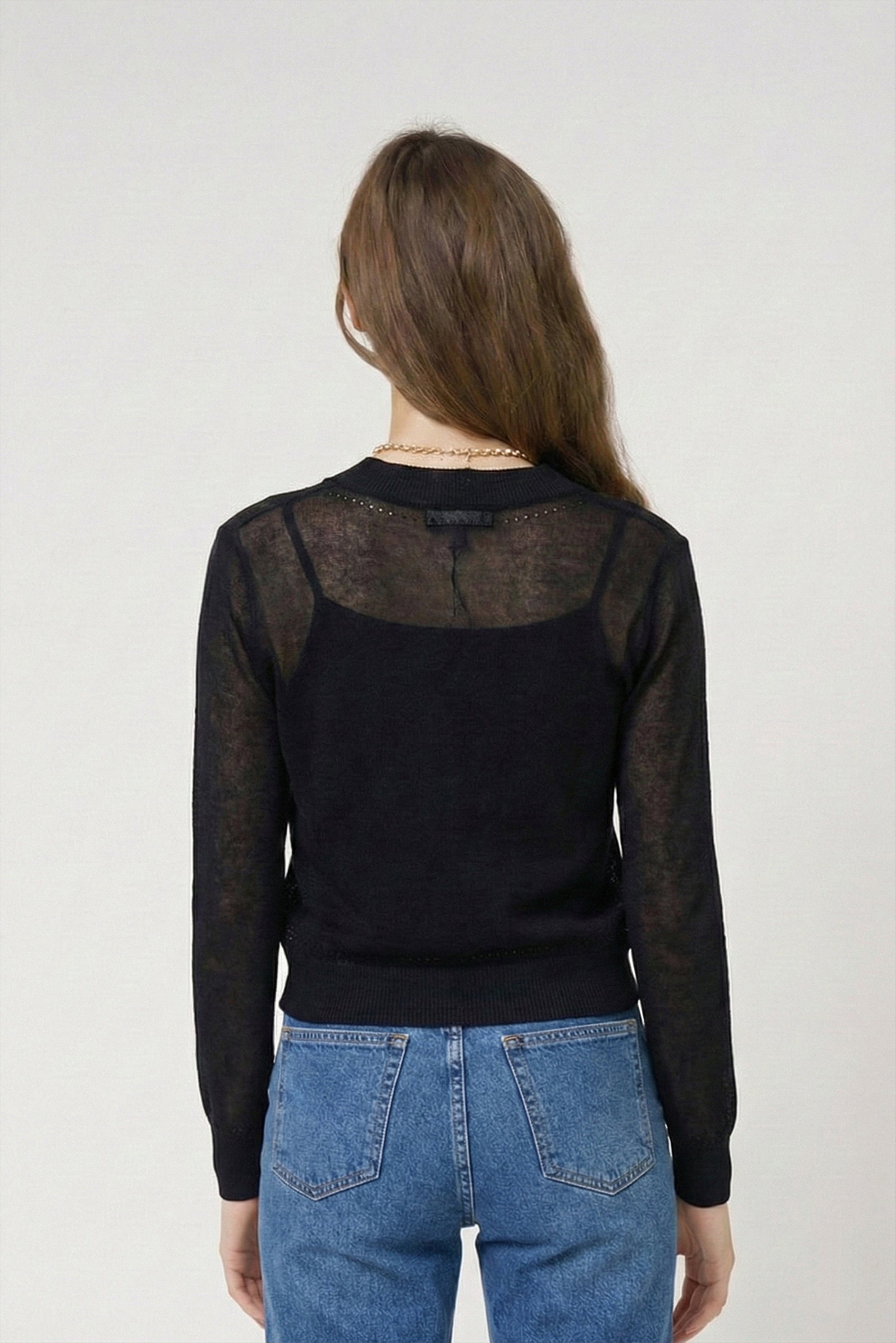 Serena Sheer Pointelle Cardigan