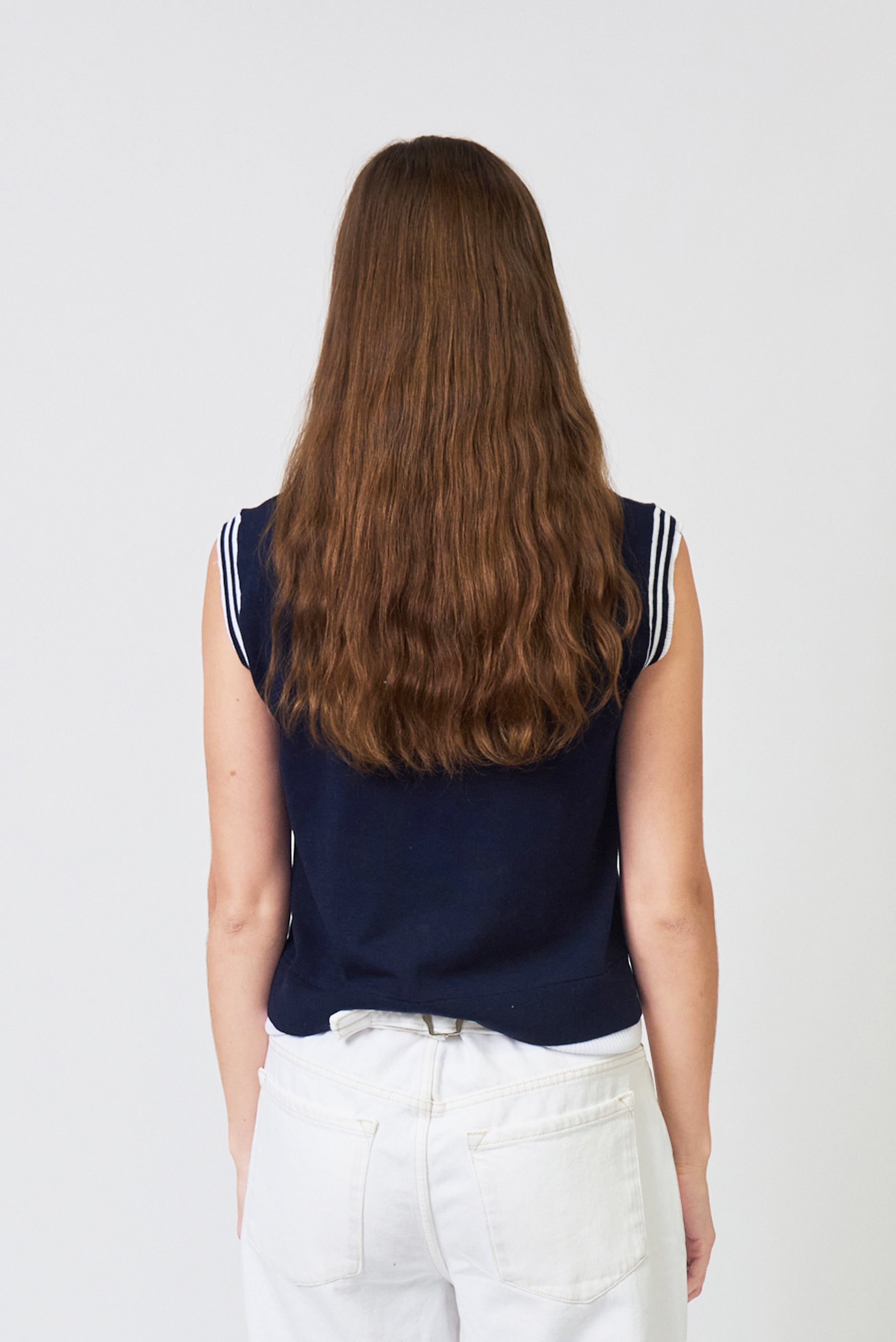 Brooklyn Sheer Double Layer Twofer Polo