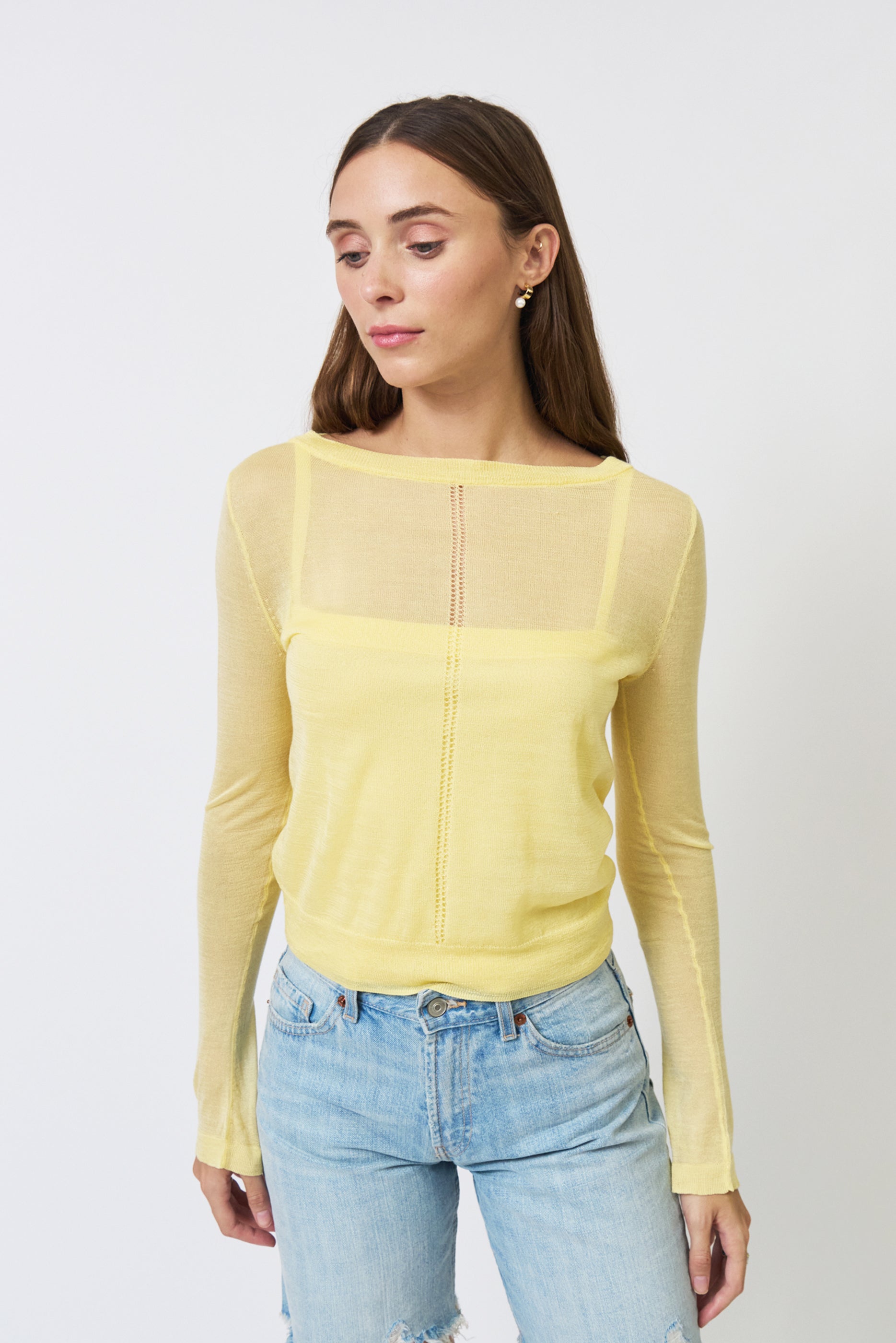 Brooklyn Double Layer Sheer Halter