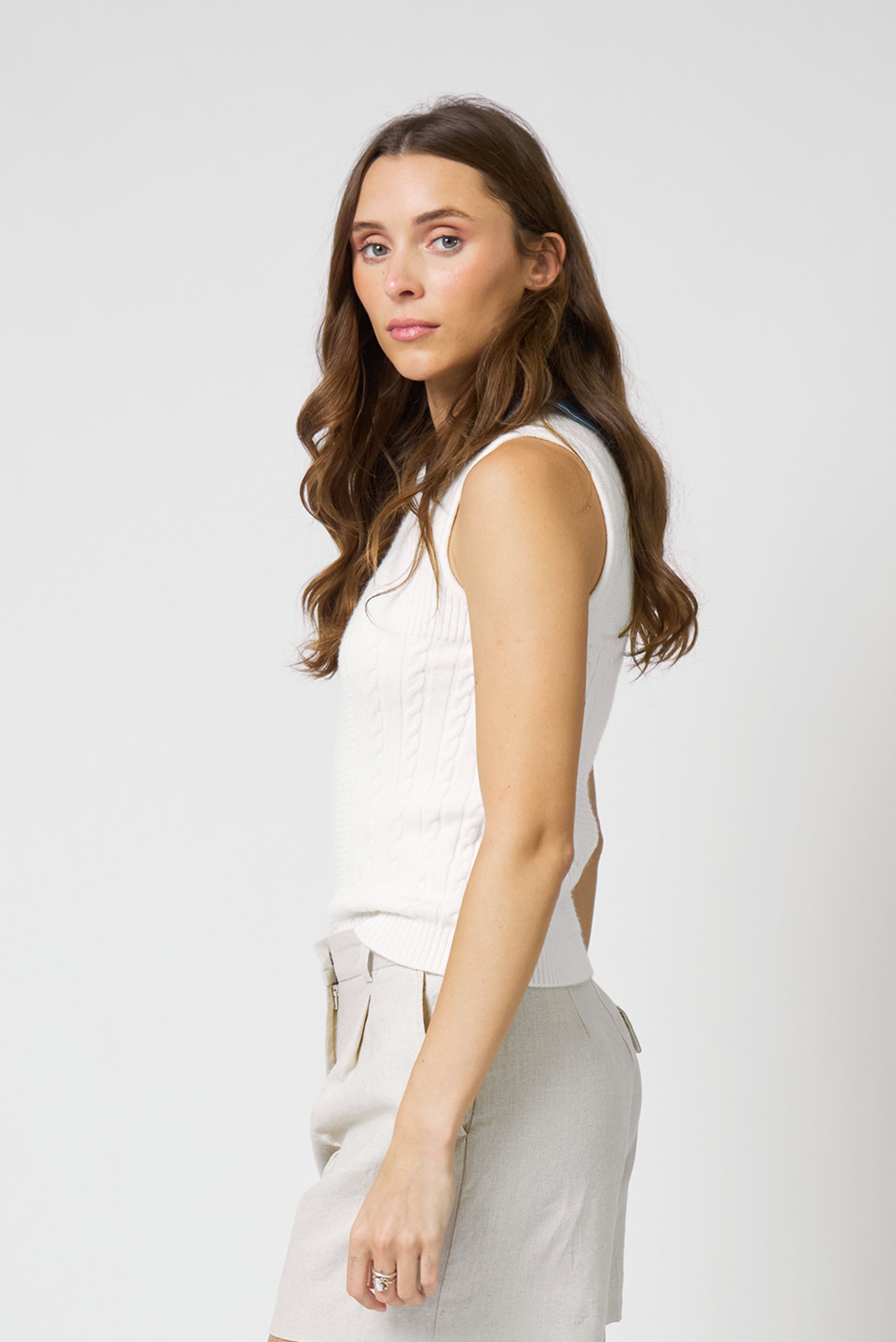 Birdie Pointelle Peplum Top