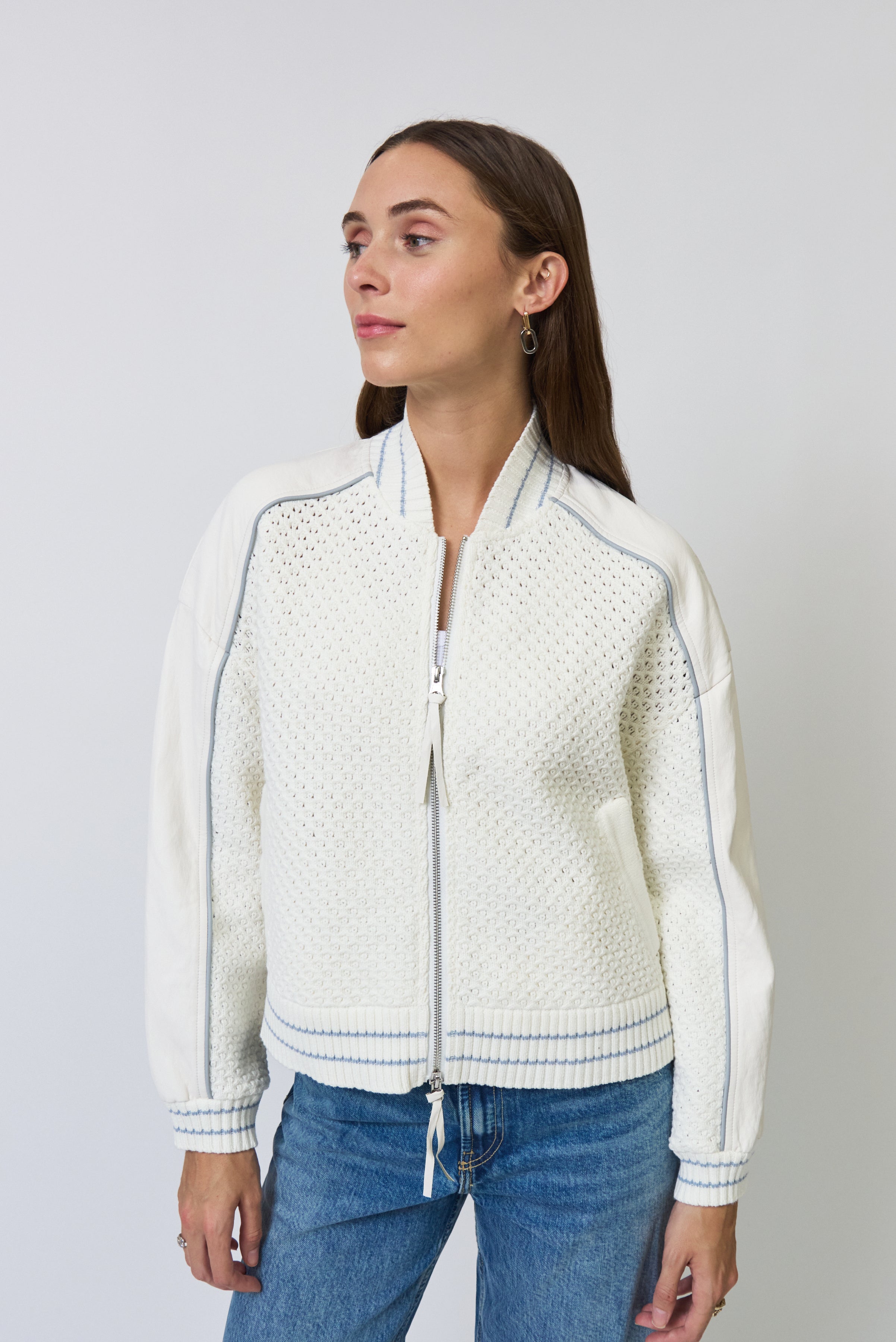 Ophelia Vegan X Crochet Sweater Bomber