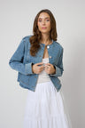 Nevada Collarless Denim Jacket