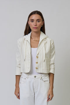 Serena Cropped Sleeve Dickey Jacket