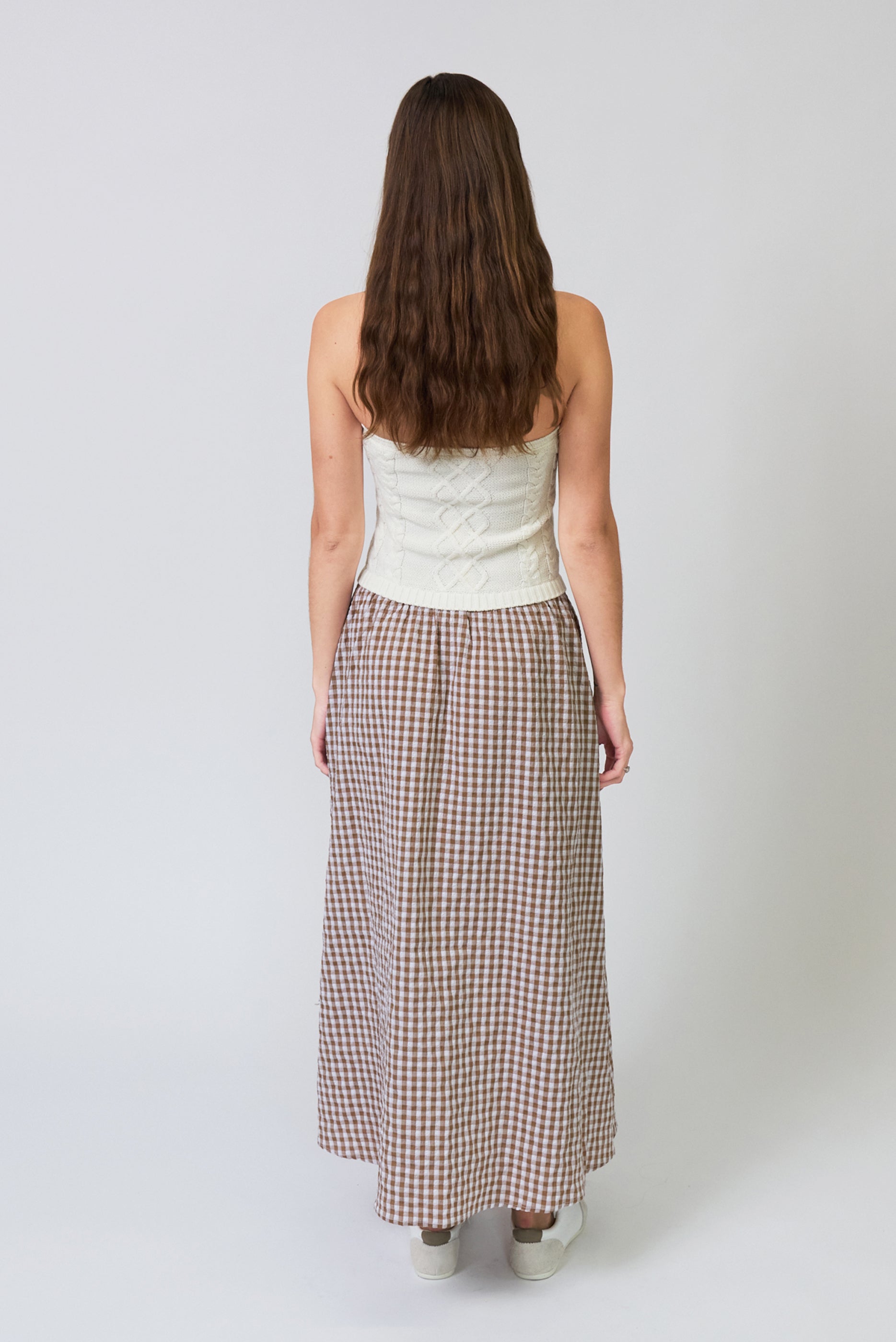 Laurel Cable Gingham Twofor Dress