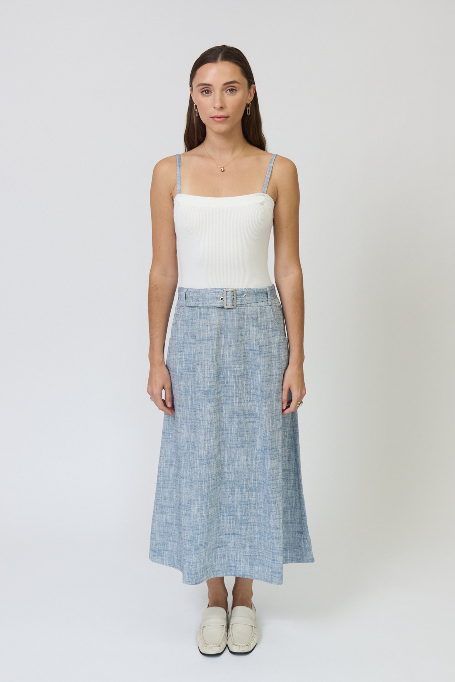 Serena Belted Twofer Dress