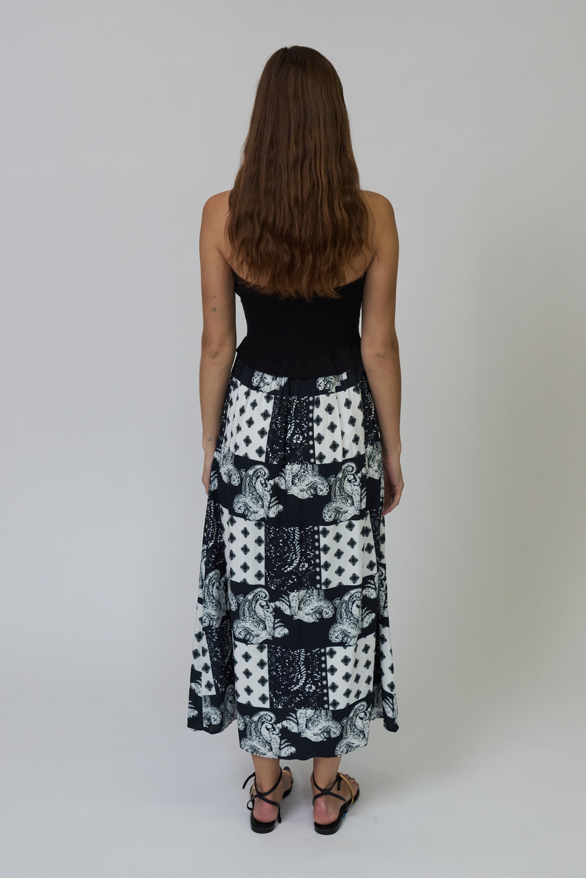 Charli Paisley Patchwork Twofer Dress