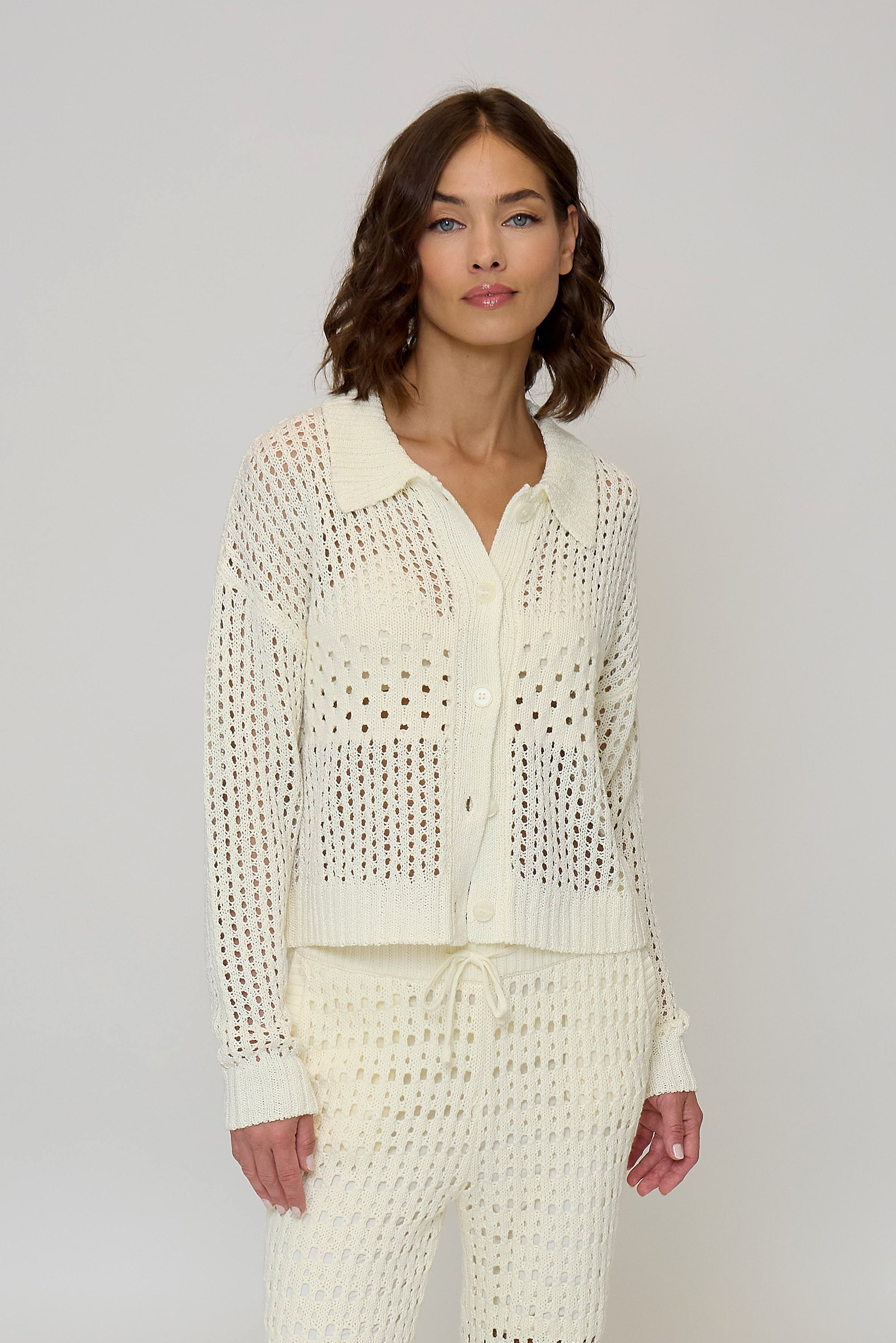 Evie Open Stitch Polo