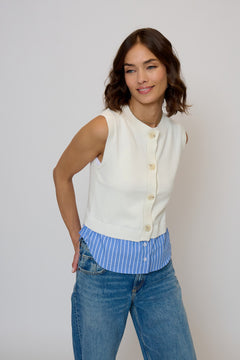 Kira Twofer Button Up Tank