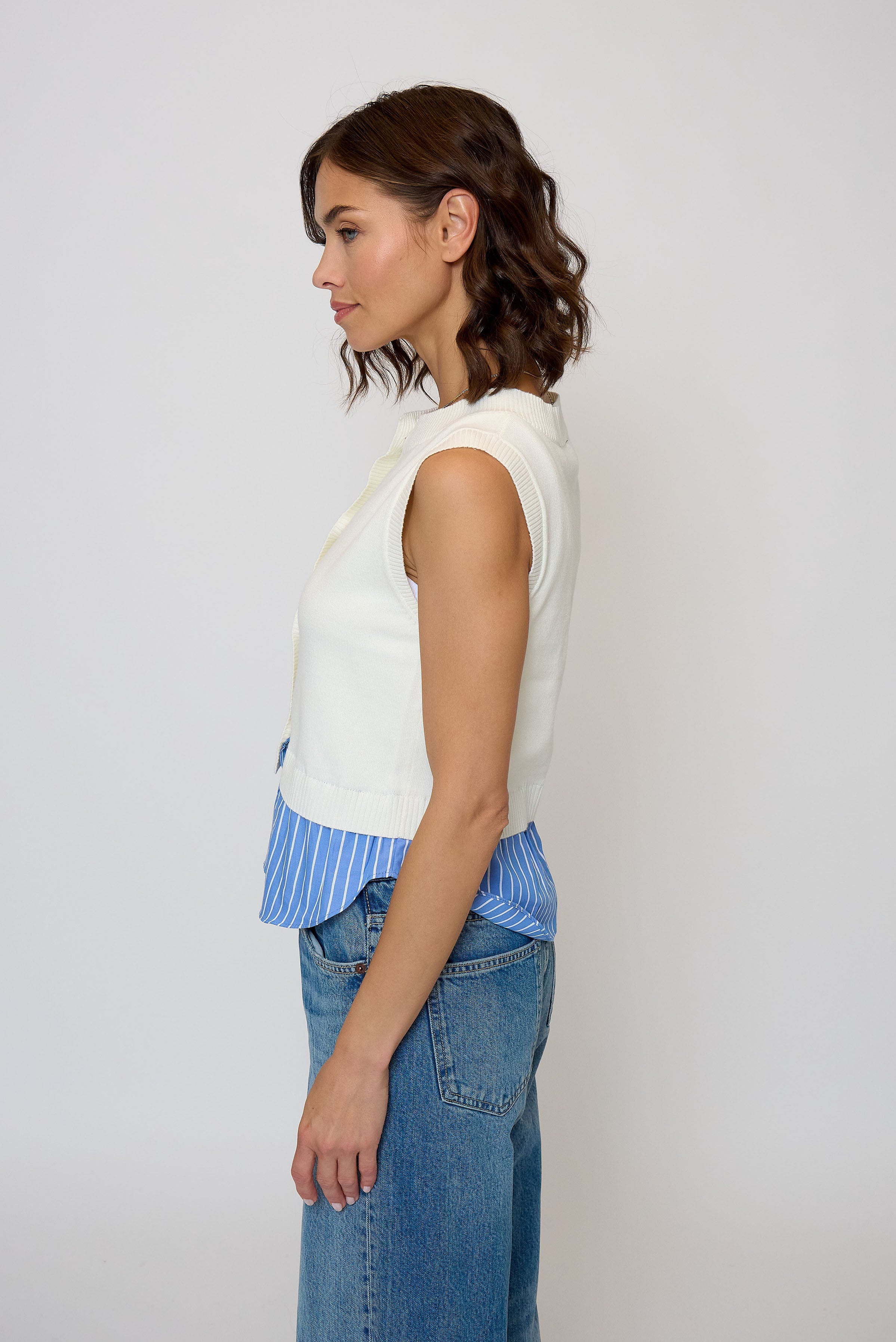 Kira Twofer Button Up Tank