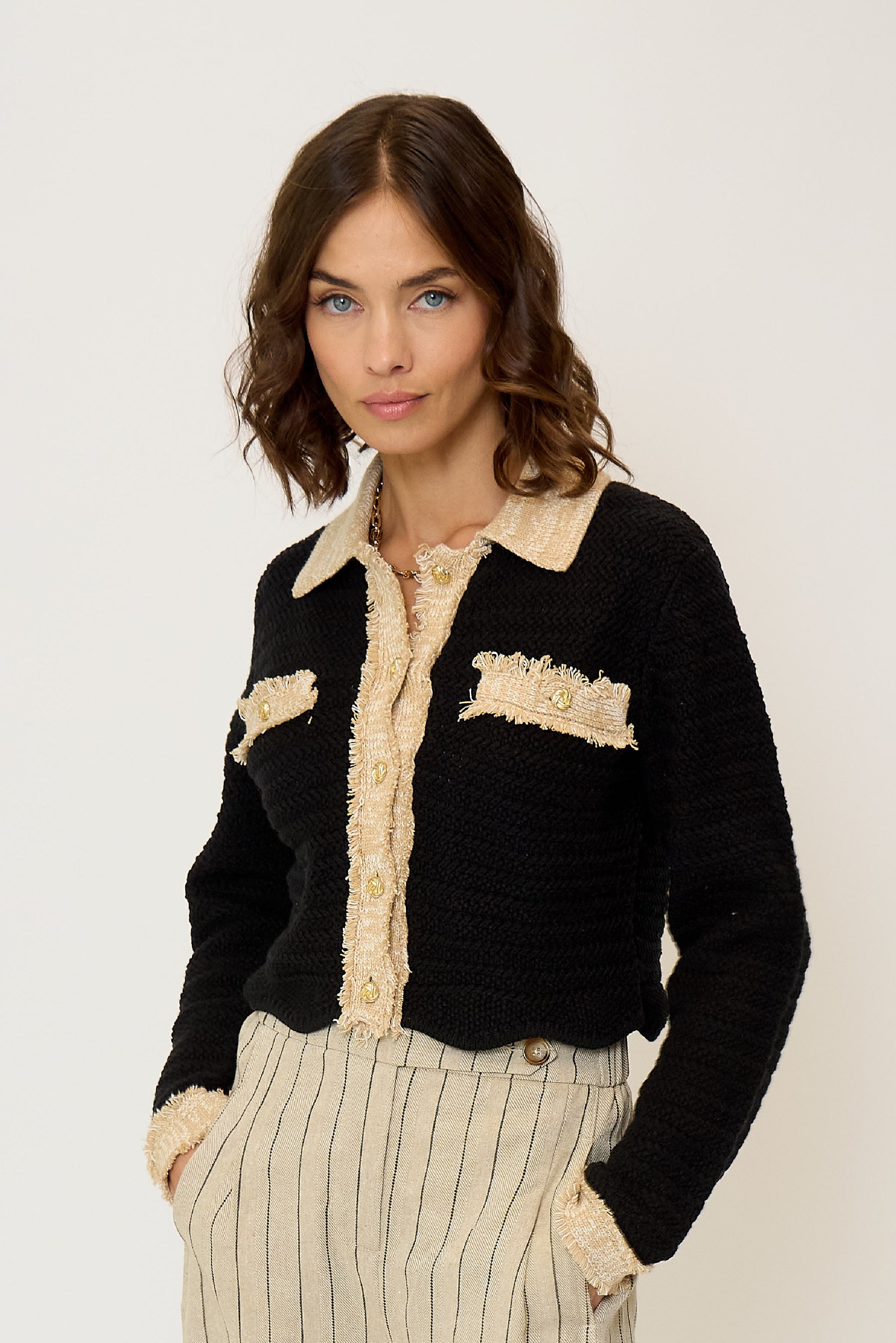 Rose Scallop Edge Sweater