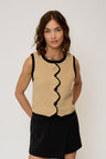 Rose Scallop Edge Tank