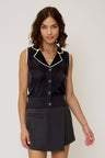 Olive Diamond Stitch Vest
