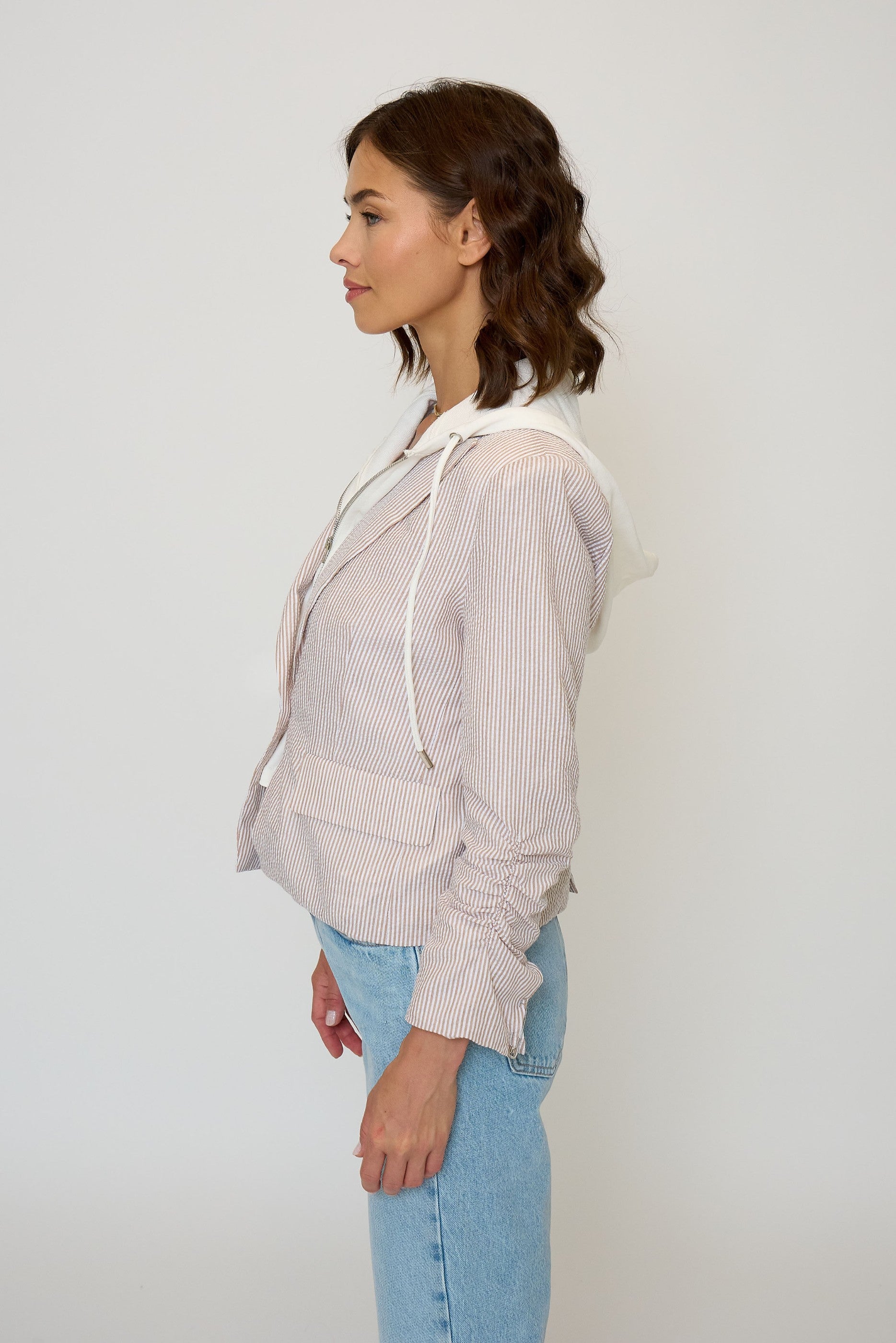 Alina Striped Blazer With Dickey