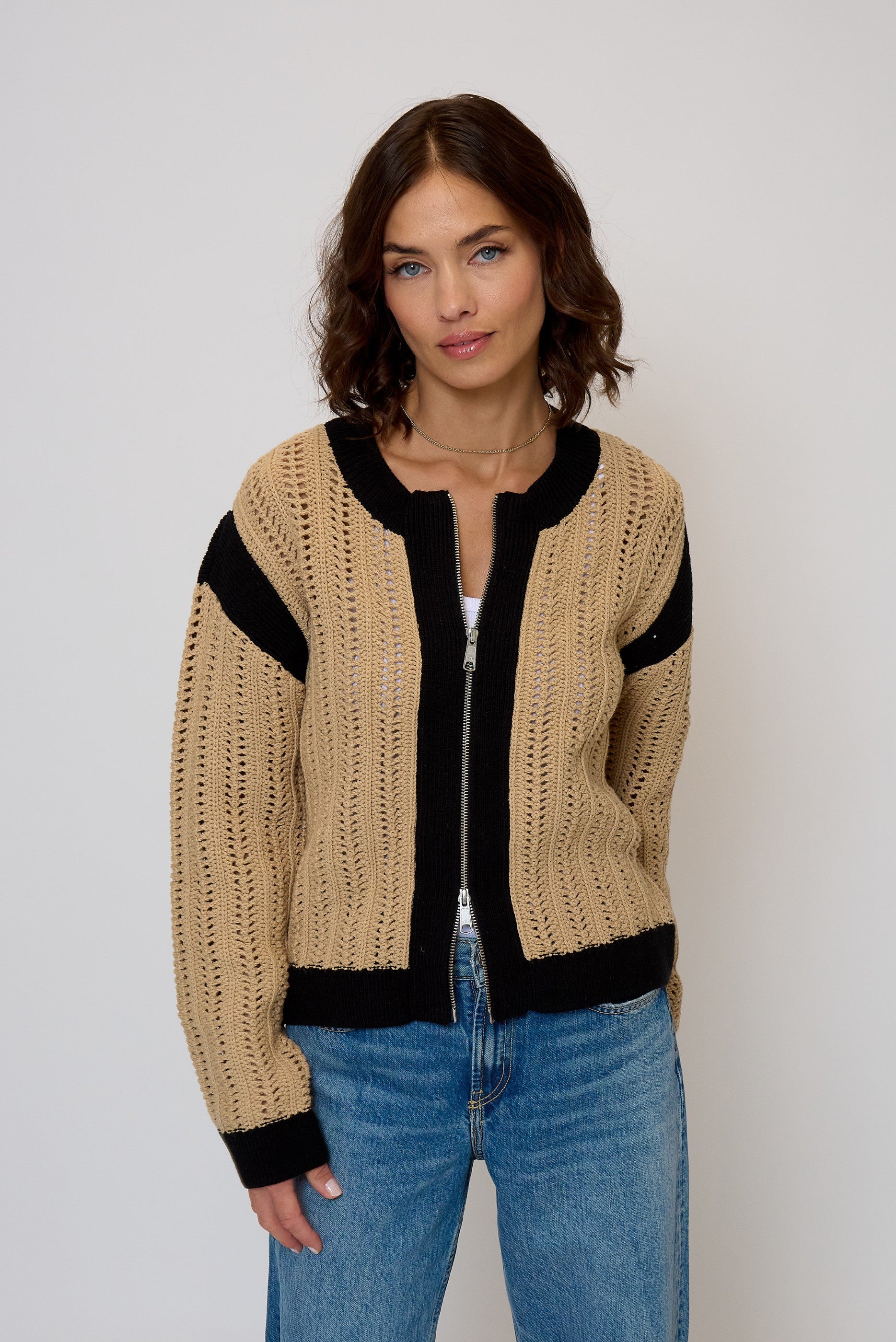 Rose Zipup Sweater