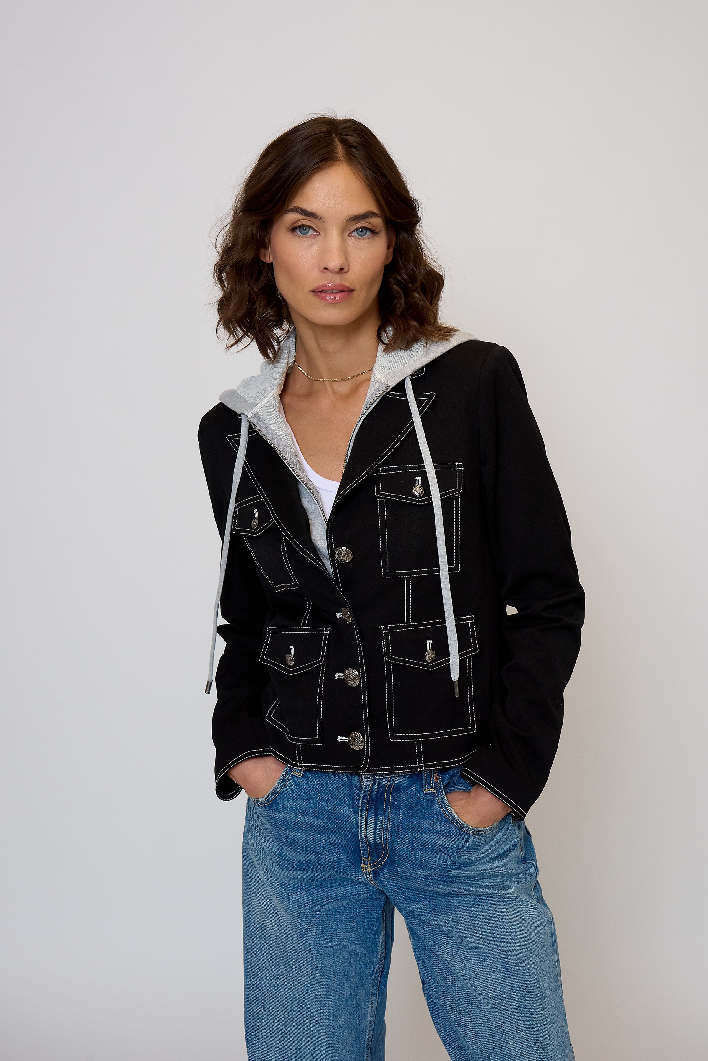 Maribel Cropped Four Pkt Dickie Jacket