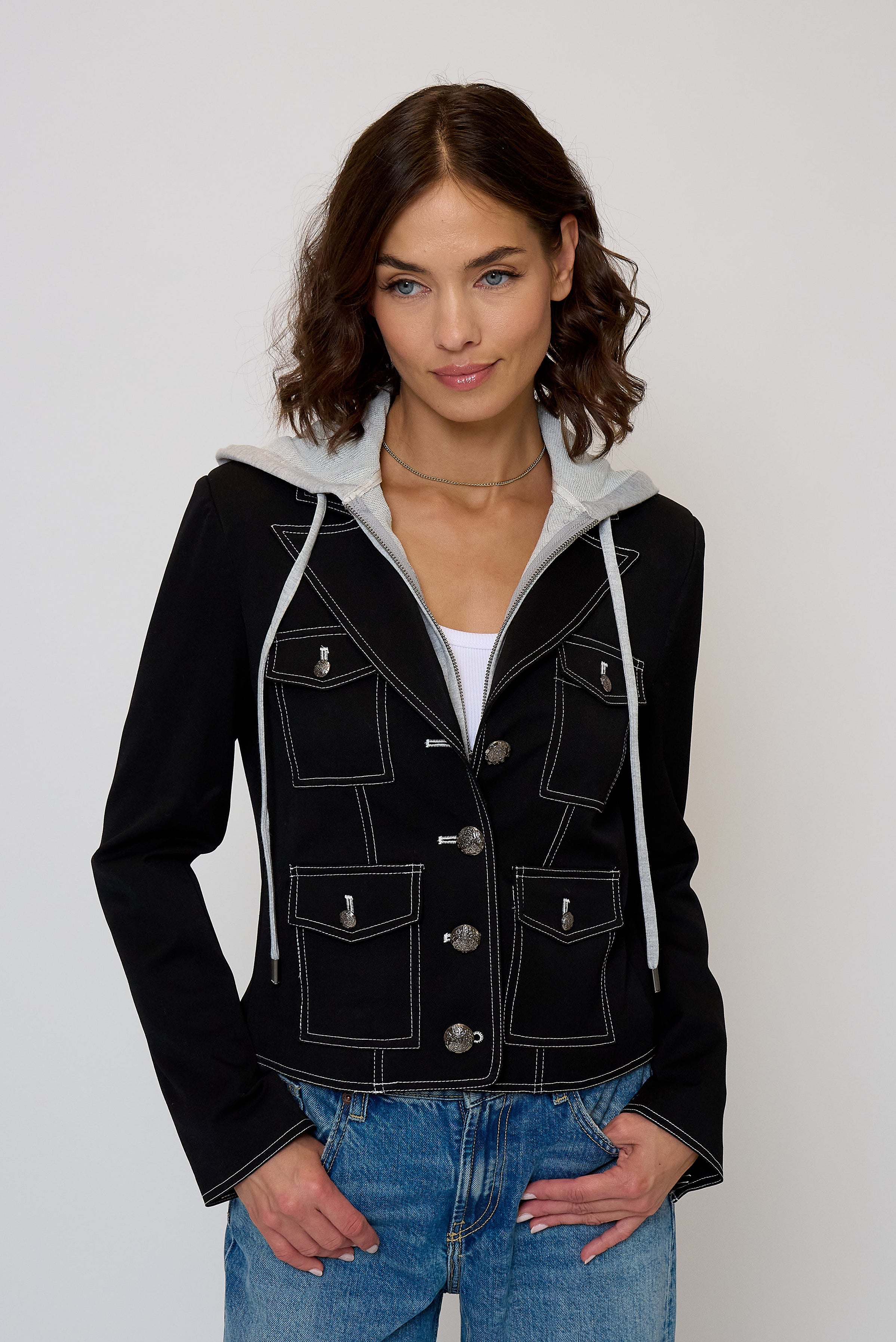 Maribel Cropped Four Pkt Dickie Jacket