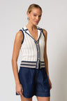 Francie Novelty Stitch Sleeveless Vest
