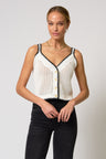 Noa Crochet Button Tank